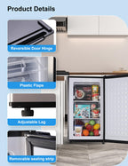3.2 Cu Ft Mini Freezer Compact Upright Small Freezer Silver for Home Office Dorm Garage Bedroom