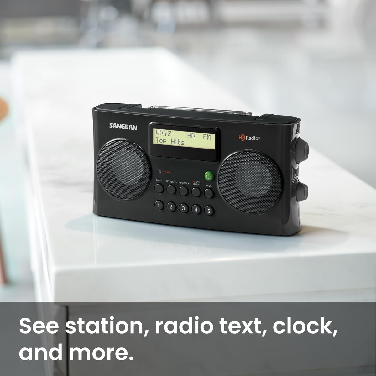 HDR-16 HD AM FM Portable Radio Black Compact Design for Home Travel and Outdoor Clear Listening
