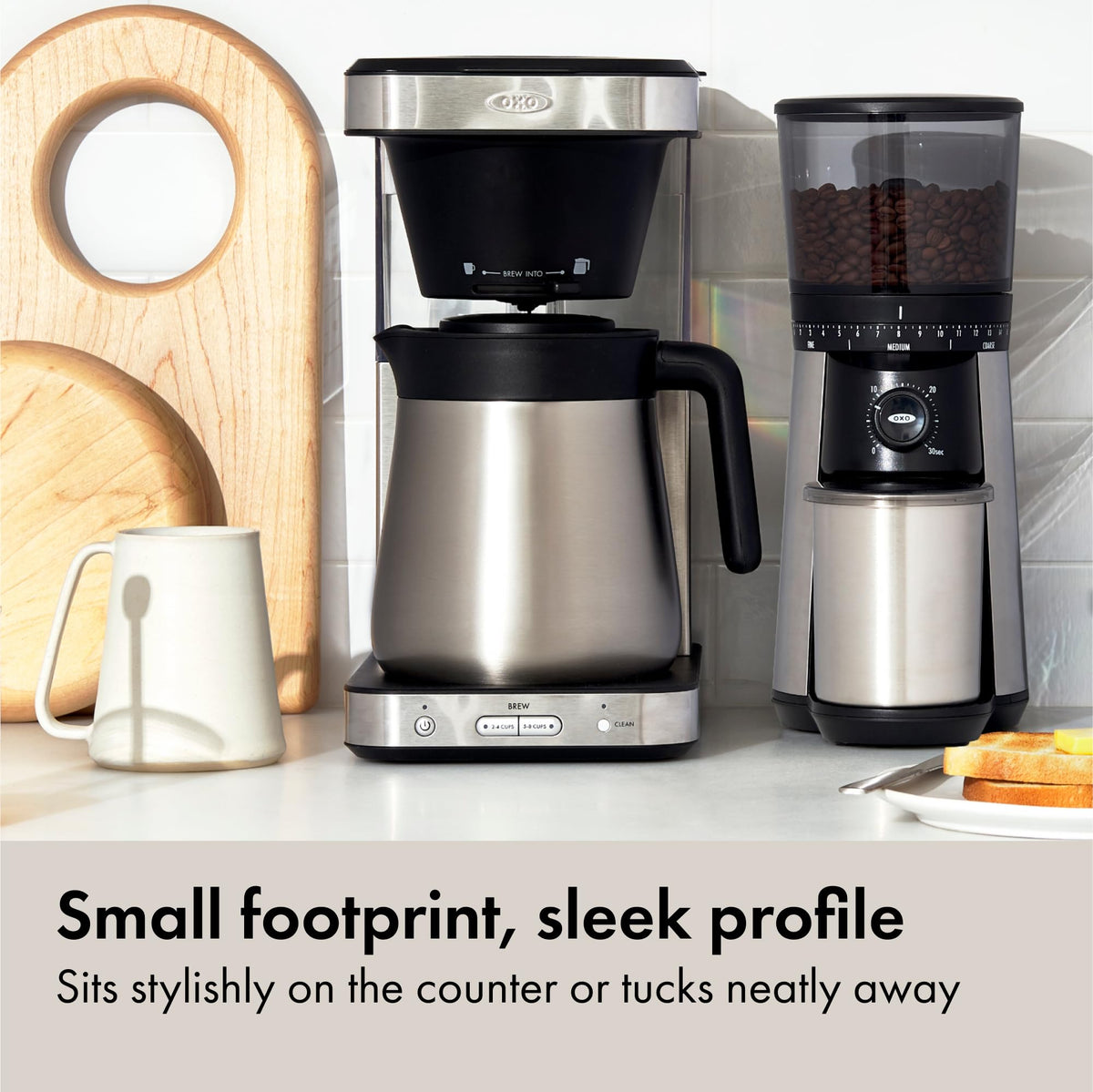 8 Cup Coffee Maker Single Serve Thermal Carafe Stainless Steel Brewing Machine for Home Office