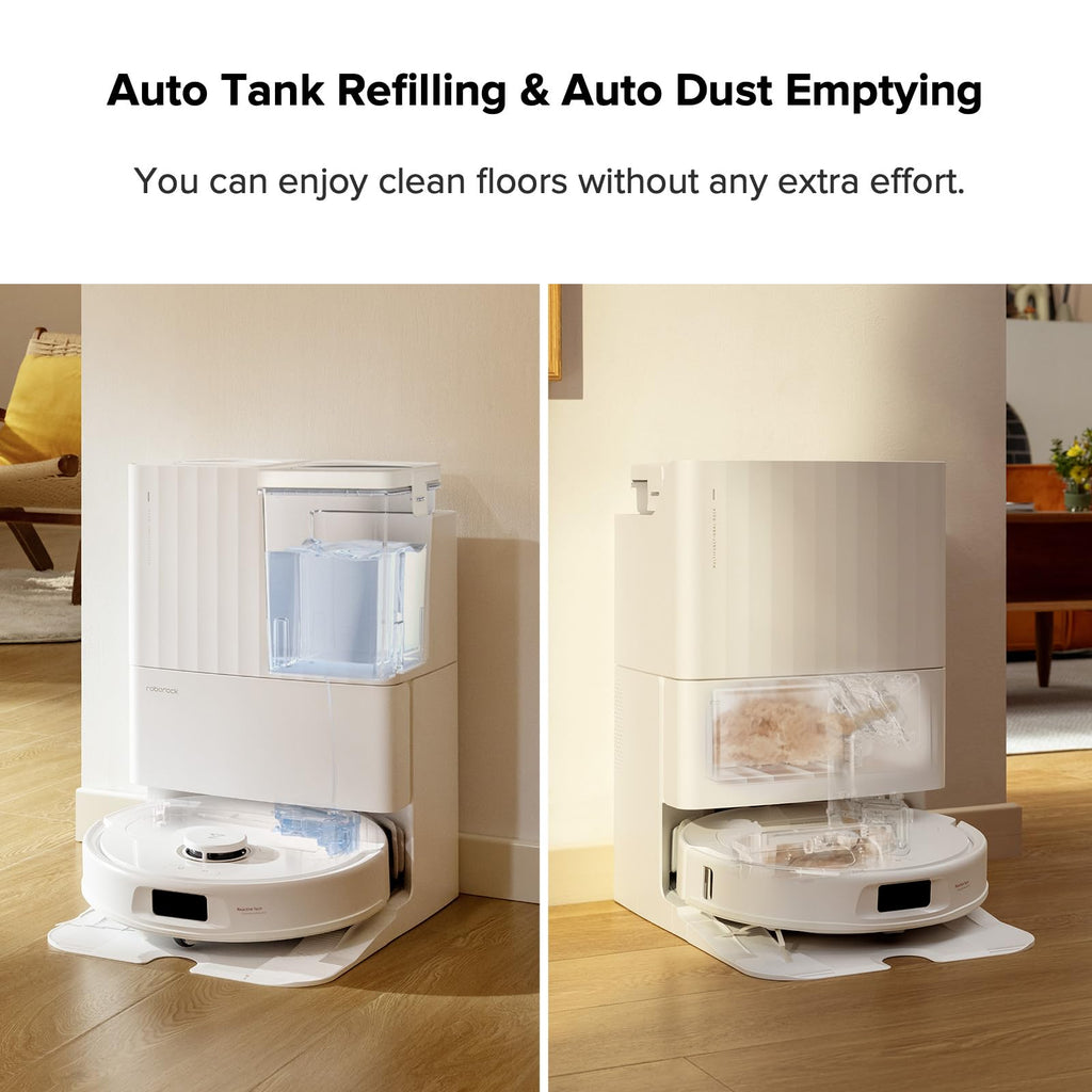 Robot Vacuum and Mop with 7,000 Pa Suction, Hot Water Mop Washing, Auto Dry, Qrevo Pro