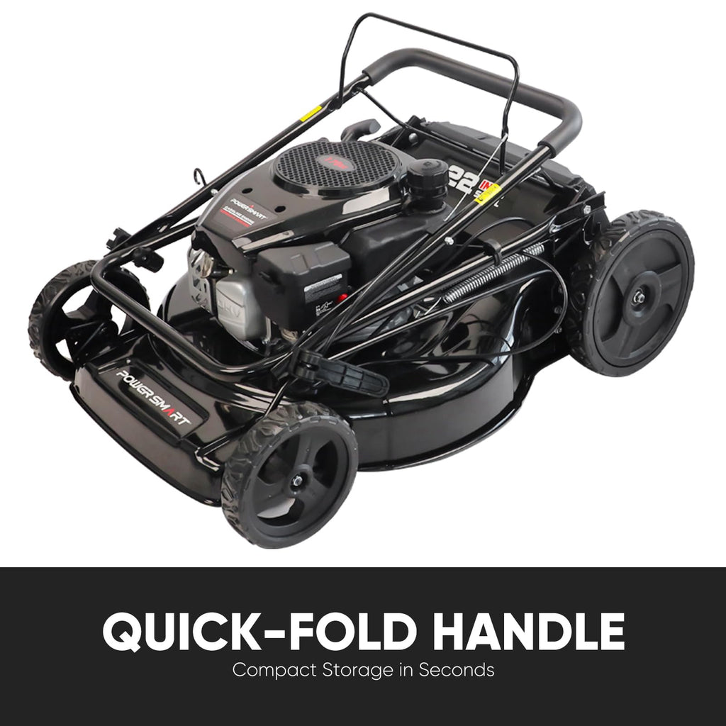EasyDrive Pro 22 inch 170cc self propelled gas lawn mower walk behind design 22 inch cutting deck