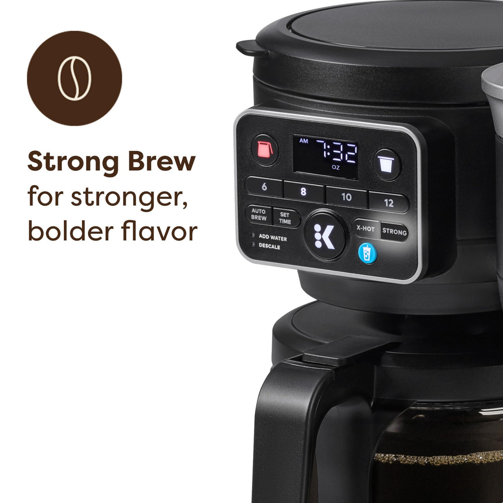 Single Serve and Carafe Coffee Maker for Hot and Iced Drinks, 72 Oz Reservoir