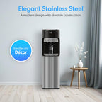 Bottom Loading Water Cooler Dispenser for 5 Gallon Bottles Stainless Steel Freestanding Home Office