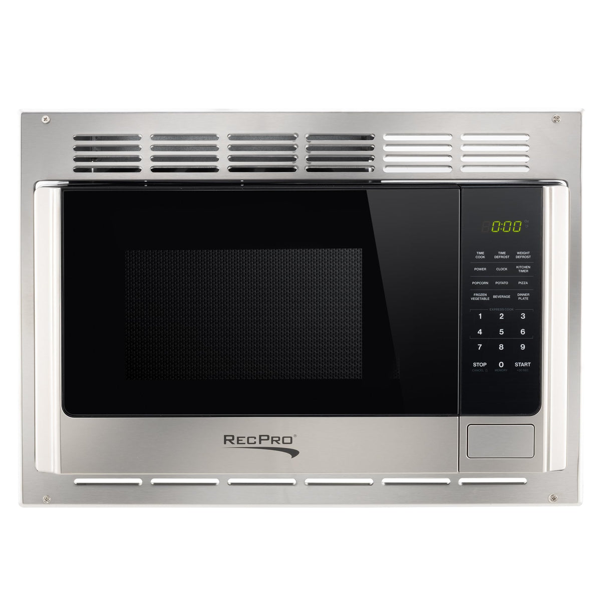 1.0 Cu Ft RV Microwave with Trim Kit Stainless Steel Microwave Oven for Camper Travel Trailer
