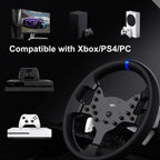 V99 Force Feedback Racing Wheel with Pedals and Shifter for Racing and Driving Simulator Games