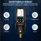 310 II combustion analyzer HVAC flue gas temperature pressure natural gas leak detector smart app probe