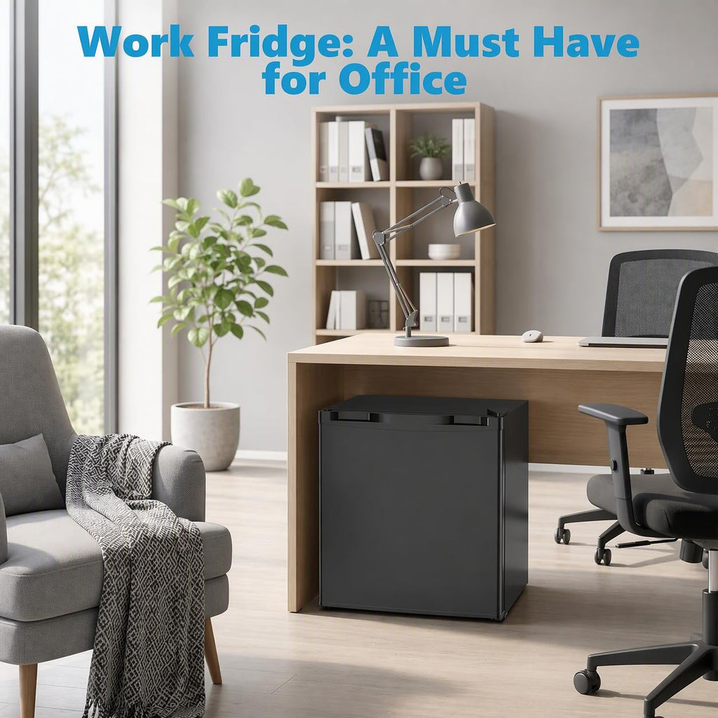 1.6 Cu Ft Small Refrigerator with 7 Level Adjustable Thermostat Silver Compact Mini Fridge for Home Dorm
