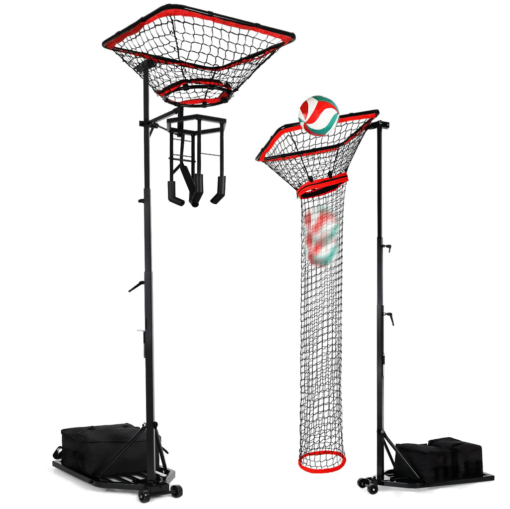Volleyball Setter Spike Trainer Adjustable Height 93 to 126 Solo Practice Indoor Outdoor 88LBS Sandbag Base