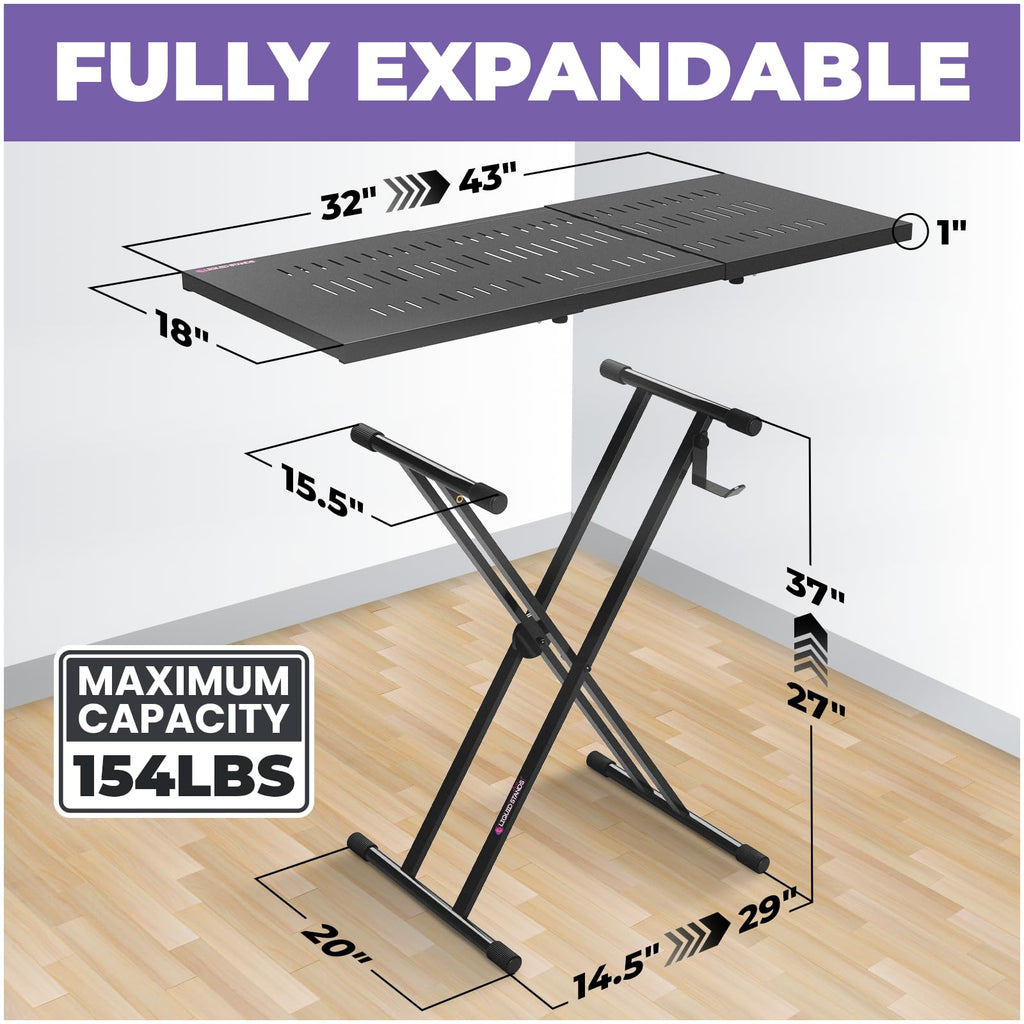 Adjustable X-Style DJ Table Stand for Audio Mixers and Stage Equipment