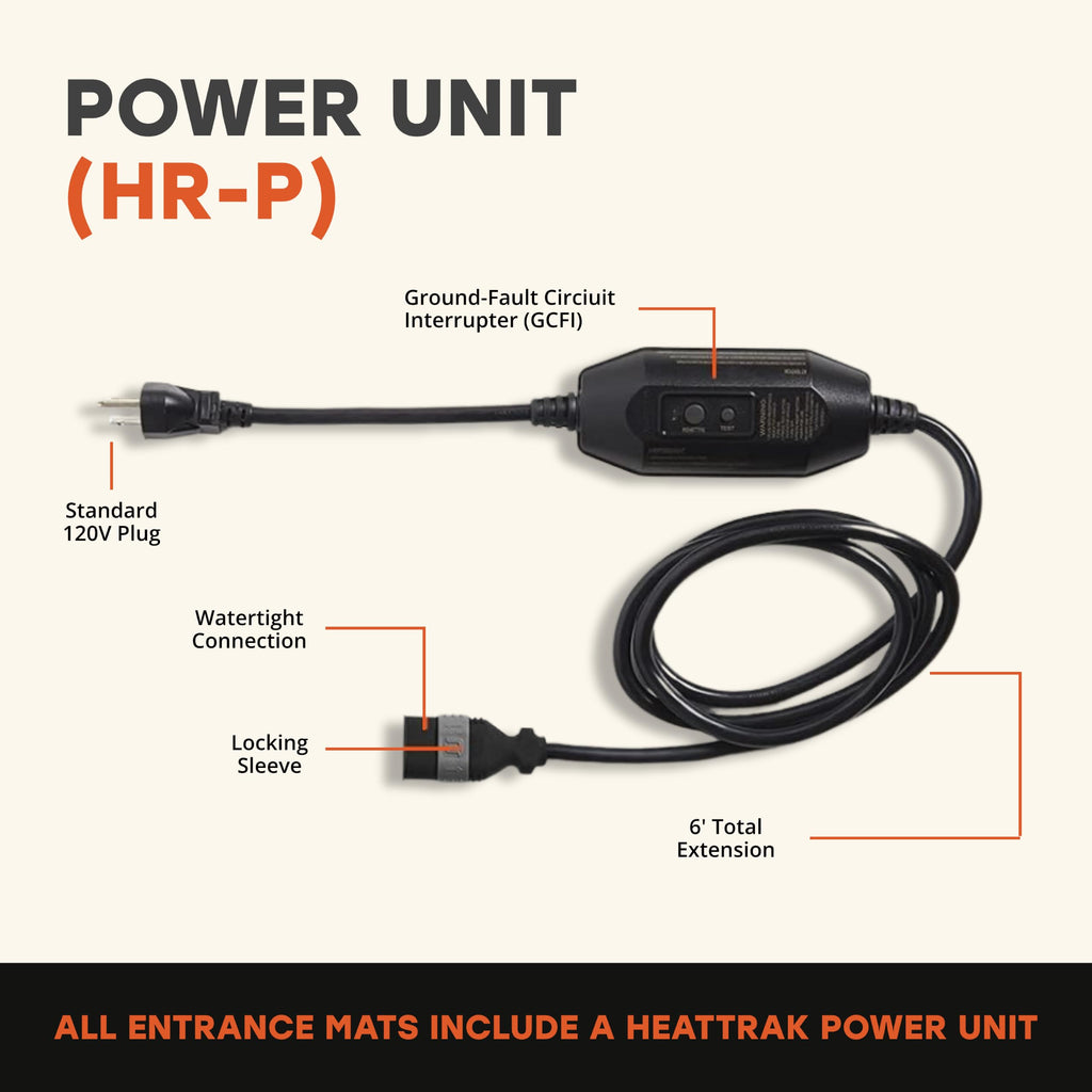 Heated Snow Melting Mat for Entrances Outdoor No Slip Heating Entrance Mat with GFCI Power Cord 30 x 48