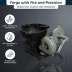 Portable DIY Blacksmith Forge with Hand Blower for Knife Making Metalwork and Heat Treating