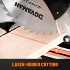 12 Inch Dual Bevel Sliding Compound Miter Saw 15 Amp Power Tool for Woodworking and DIY Projects