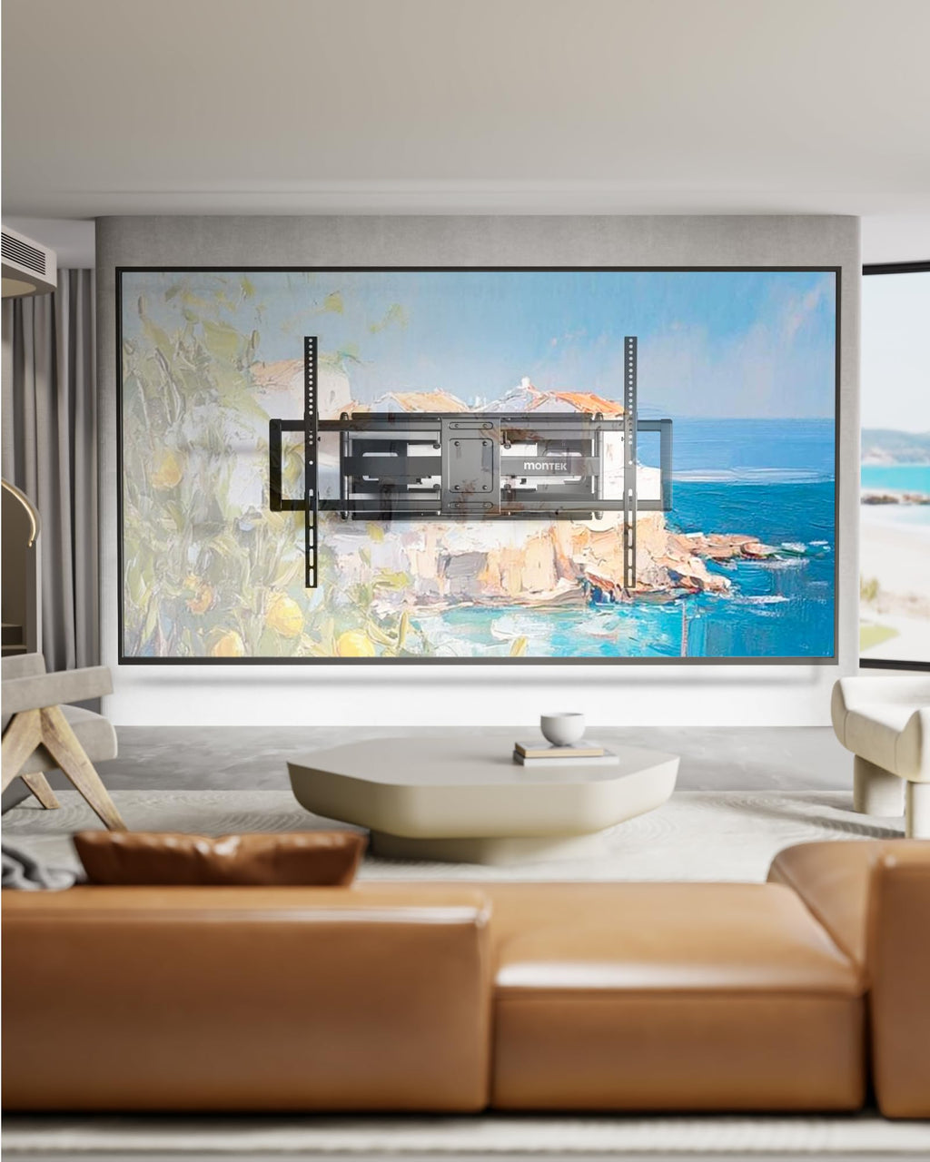 Heavy Duty Full Motion TV Wall Mount for 60 to 120 Inch Extra Large TVs Swivel Tilt Flat Screen