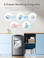 Portable Washing Machine 0.9 cu ft Compact Washer with LED Display for Apartments Dorms and RVs