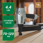 7/16 in 16 Gauge Pneumatic Standard Crown Stapler Air Powered Professional Grade Tool N5008AC2