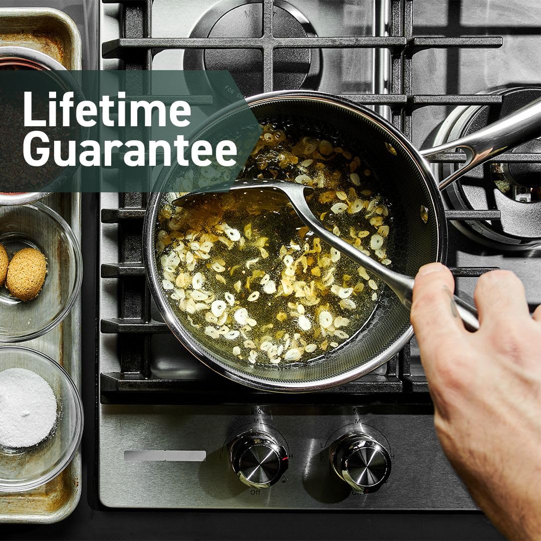 Hybrid nonstick 6 piece pot set with trivets 2 3 and 8 quart pots and lids kitchen cookware set