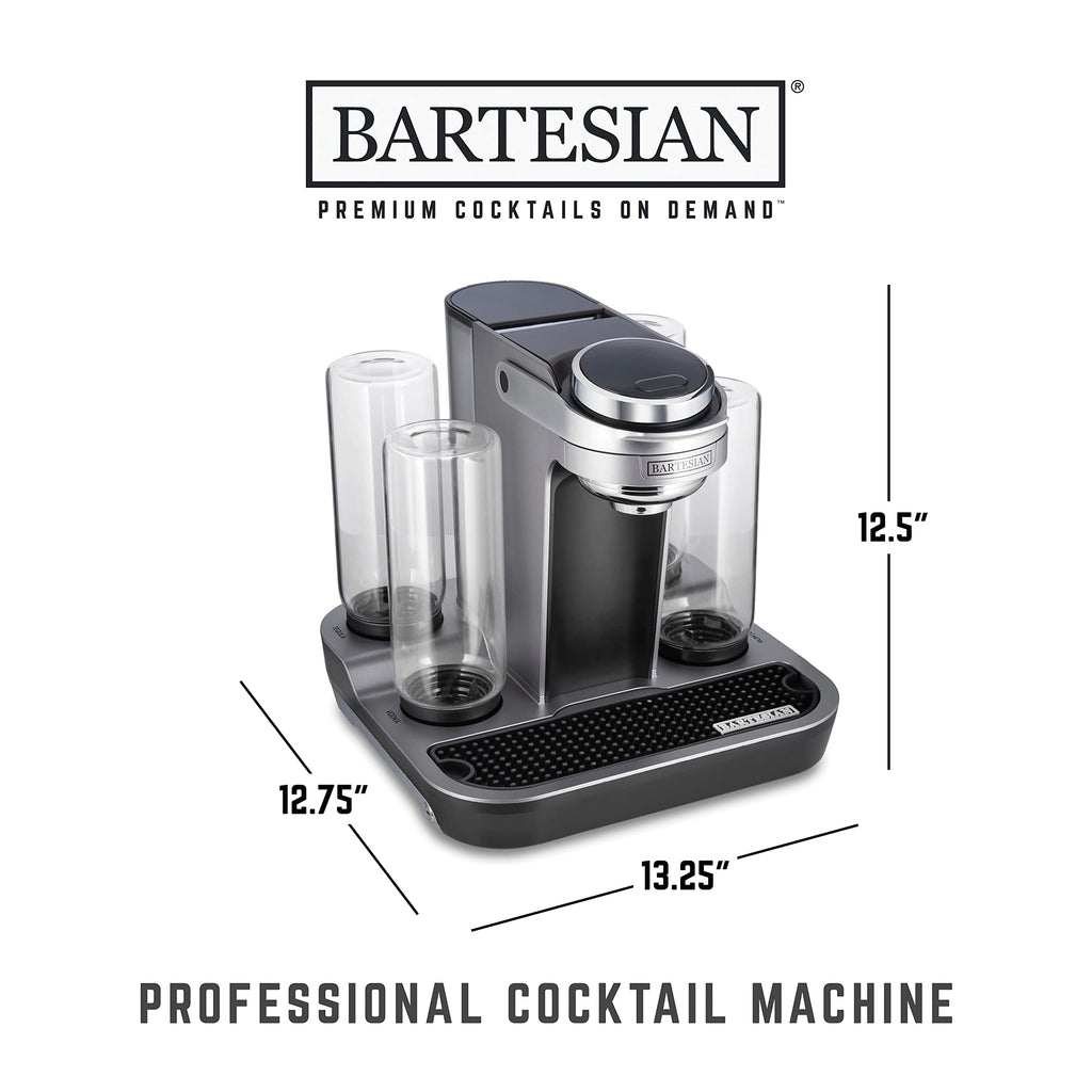 Professional cocktail machine cocktail maker with 5 premium glass bottles 55306 renewed home bar