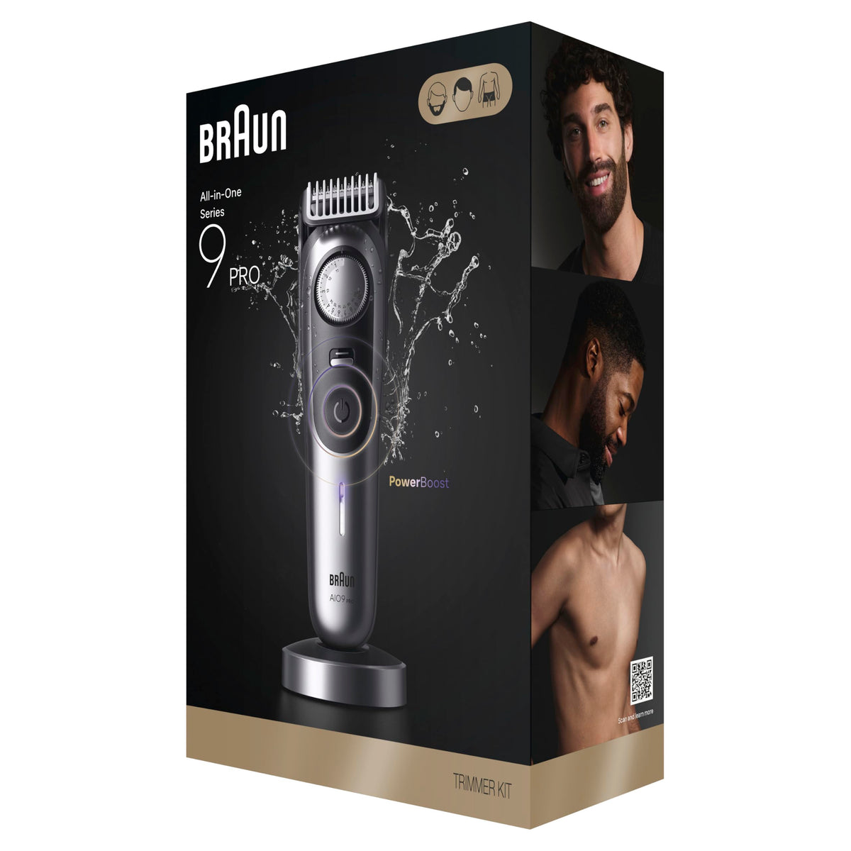 All in One Series 9 PRO Electric Beard Trimmer Hair Clipper Shaver Razor Face Hair Body AIO 9570 Cordless
