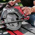 2x20V PWR CORE Brushless 7-1/4 Rear Handle Circular Saw Kit 2x5.0Ah Dual Port Auto Jump Charger CR5429B-20 Red