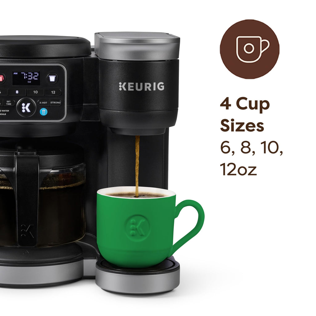 Single Serve and Carafe Coffee Maker for Hot and Iced Drinks, 72 Oz Reservoir