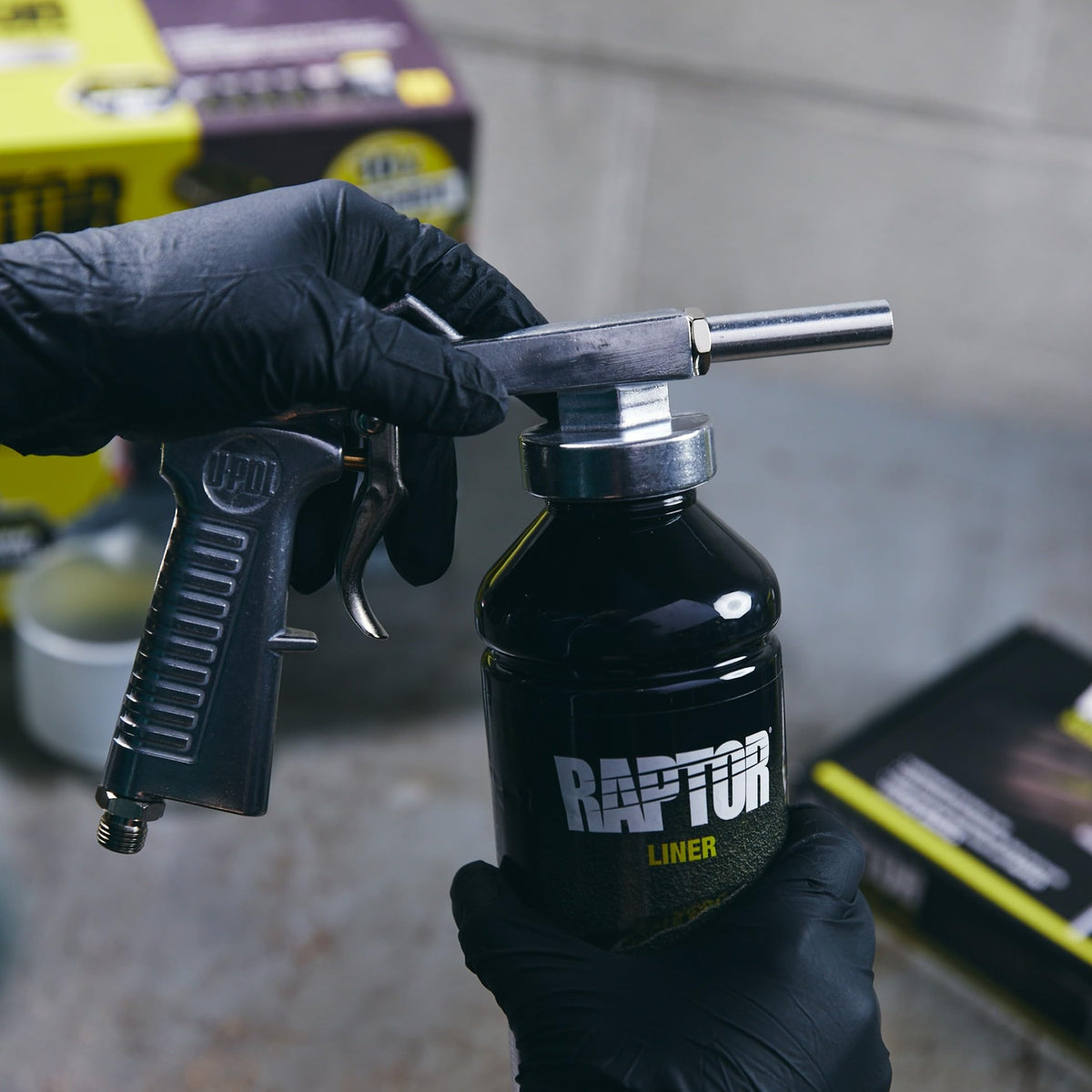 Raptor Black Urethane Spray On Truck Bed Liner Kit 4 Quarts UV Resistant Protective Coating