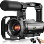 8K Video Camera 88MP WiFi Vlogging for YouTube 18X Zoom IR Night Vision 3.0 Touch Screen Mic Stabilizer Remote