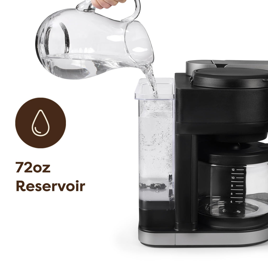 Single Serve and Carafe Coffee Maker for Hot and Iced Drinks, 72 Oz Reservoir