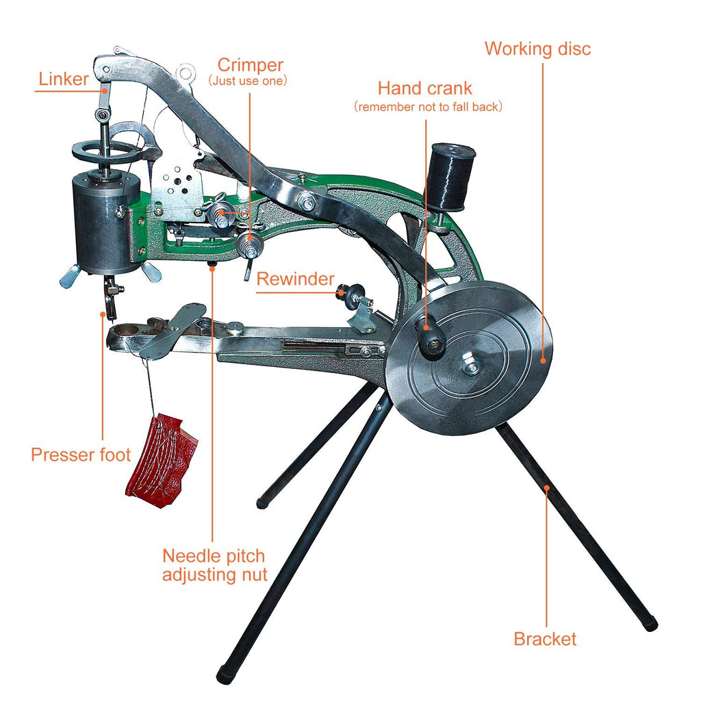 Version 10 Shoe Repair Hand Sewing Machine with Nylon Line Manual Mending for Shoes Bags Clothes Quilts Coats