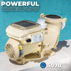 SuperFlow variable speed high flo pool pump inground 230V 1.5 and 2 inch adapter built in timer 2.2 horsepower