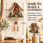 Traditional Handmade Wooden Cuckoo Clock With Quartz Wall Clock Movement Family Gift Home Decor