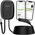 Level 2 EV Charger NACS Tesla Compatible 48 Amp Hardwired with Whip UL Energy Star WiFi EVSE 25ft Cable Black