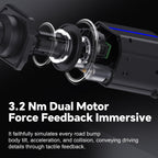 V99 Force Feedback Racing Wheel with Pedals and Shifter for Racing and Driving Simulator Games
