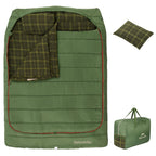 Double Sleeping Bag for Adults with Pillows for Couples and Family 2 Person Camping Hiking Outdoor