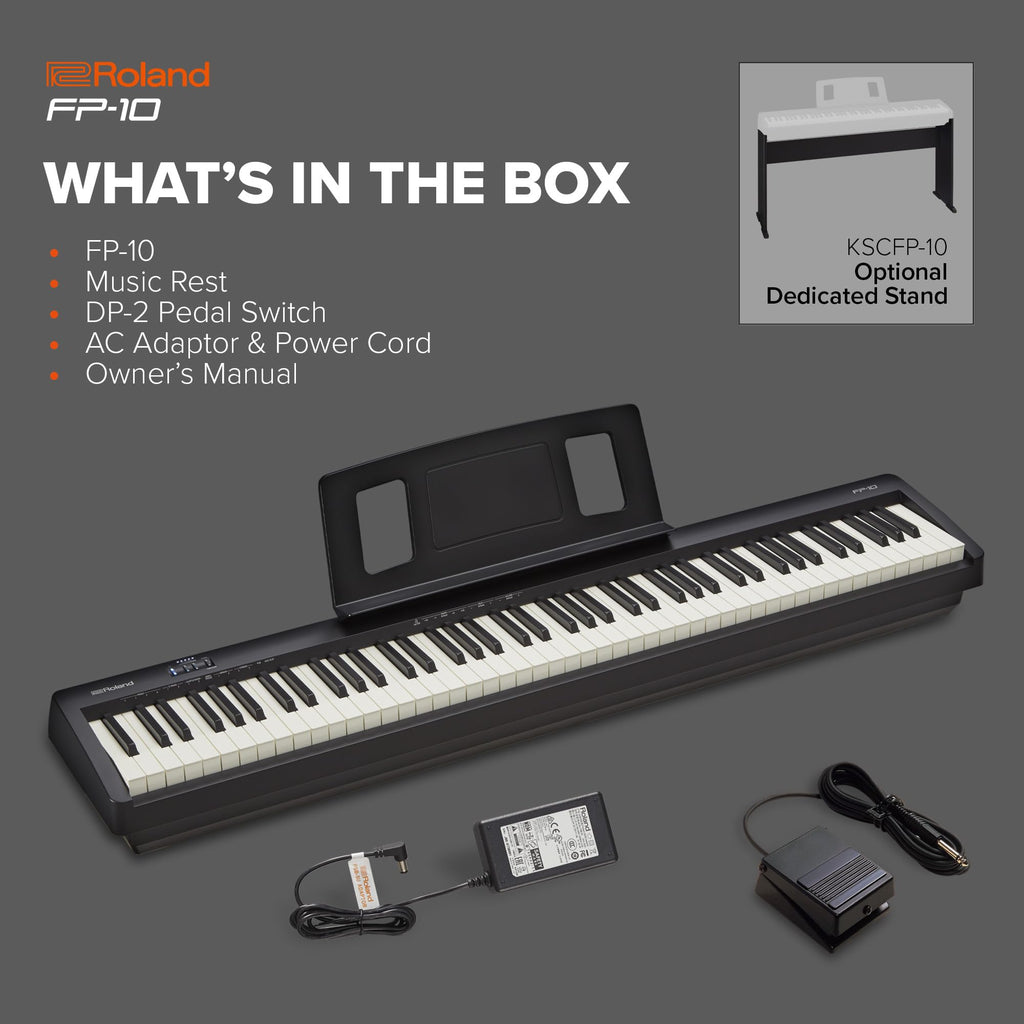88 Key Compact Digital Piano for Beginners, FP10