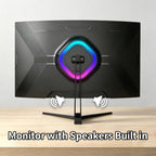 32 Inch 4K Curved Gaming Monitor 165Hz 1500R UHD VA FreeSync HDR10 HDMI DisplayPort Built in Speakers