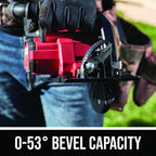 2x20V PWR CORE Brushless 7-1/4 Rear Handle Circular Saw Kit 2x5.0Ah Dual Port Auto Jump Charger CR5429B-20 Red