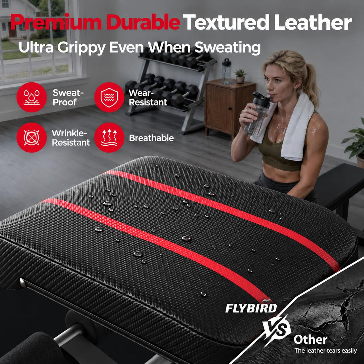 Adjustable Weight Bench 750 lb ASTM Tested Foldable Workout Bench for Home Gym Strength Training
