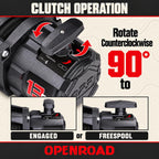 13500 lb Recovery Winch Synthetic Rope 2 Wireless Remotes IP68 Waterproof 12V for SUV Panther Series 3S