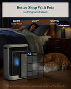 Smart pet air purifier for home pets large room Vital Pet Pro white air cleaner with odor control