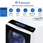 Portable Countertop Dishwasher, No Hookup Needed, Compact Design