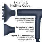 SMART-X Hair Dryer with Diffuser High Efficiency Blow Dryer for Fast Professional Salon Drying
