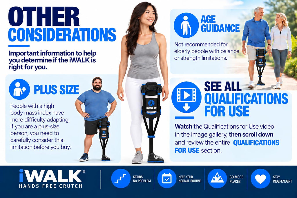 Hands-Free Knee Crutch Mobility Aid, Third Generation