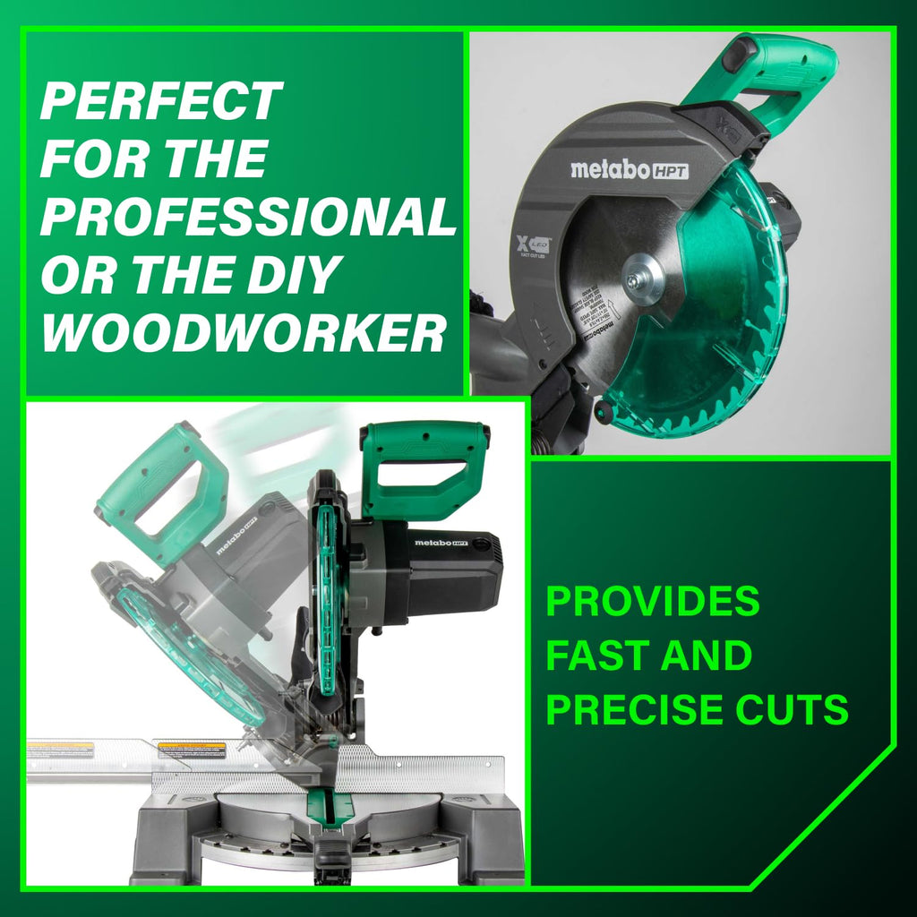 10 inch compound miter saw 15 amp single bevel corded electric woodworking cutting tool C10FCG2