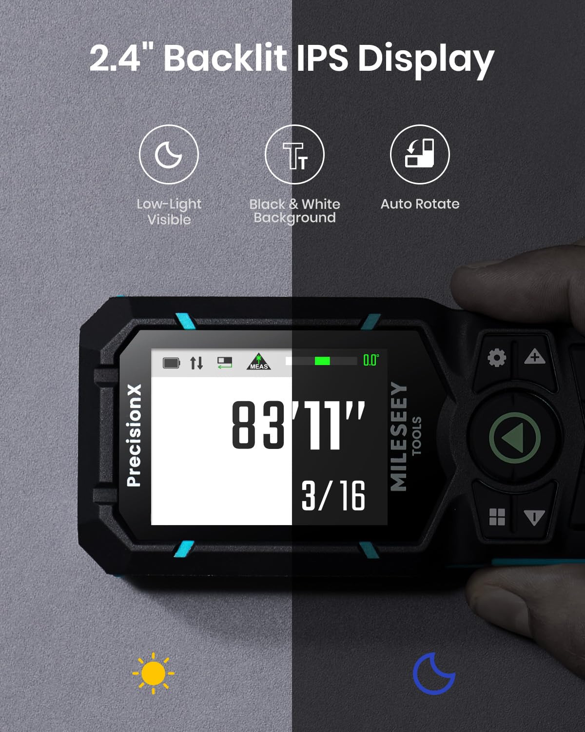 S50 Green Laser Distance Meter 400 ft Laser Measure P2P High Precision Portable Measuring Tool