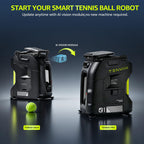 Portable tennis ball machine 18.7LB lightweight tennis robot for beginner training and practice