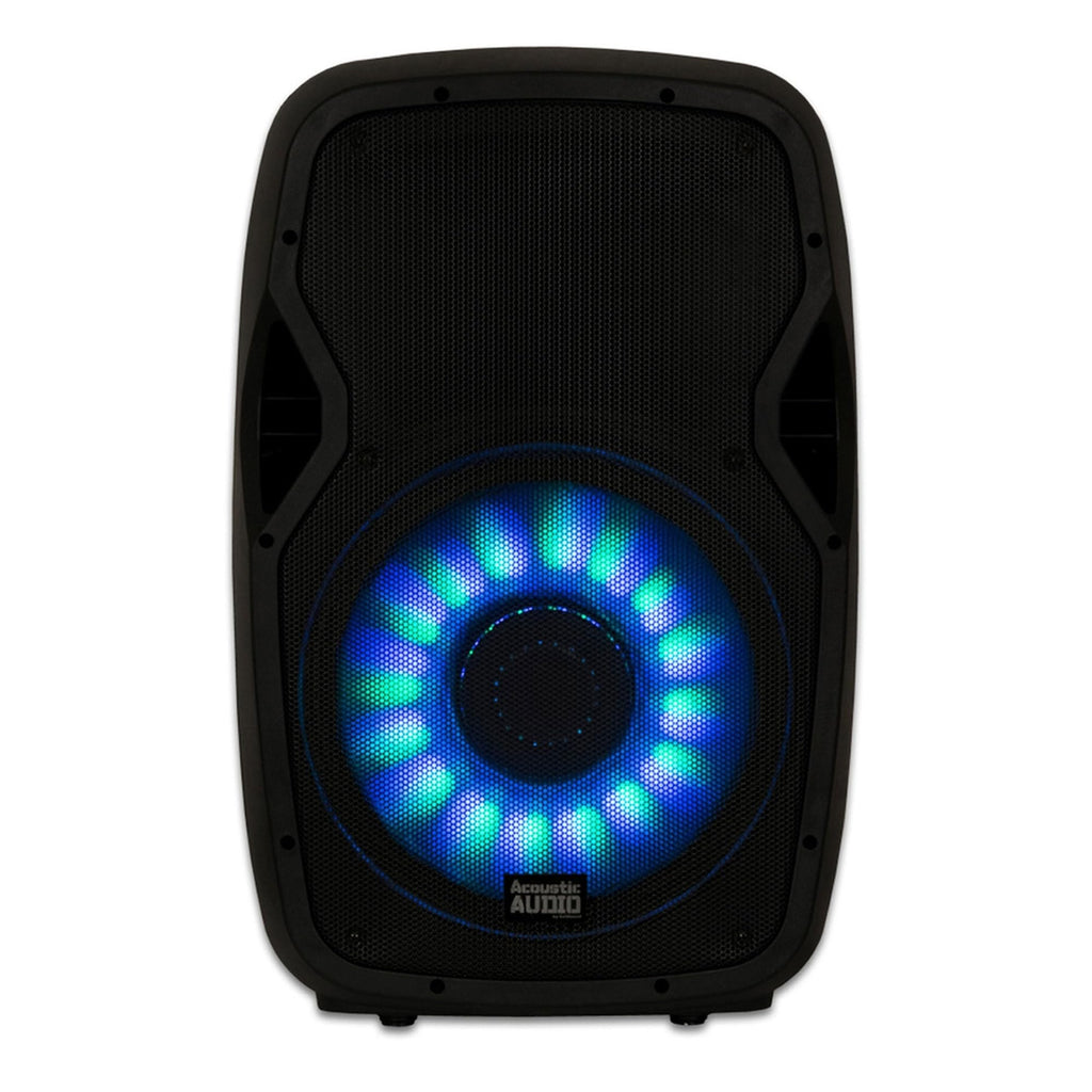 1000W Bluetooth PA Speaker with LED Lights Microphone and Stand Portable Wireless Sound System