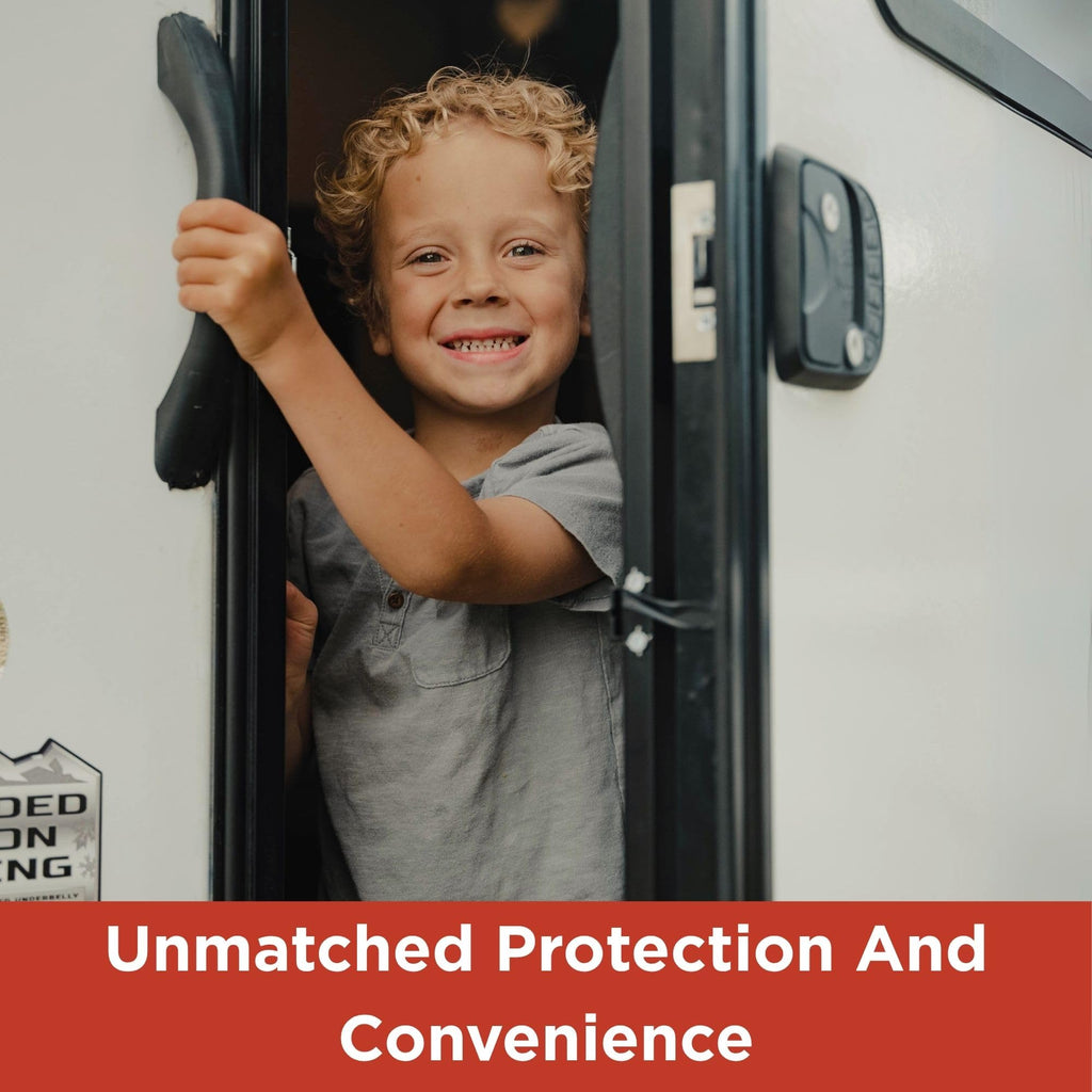 Secure Compact Keyless RV Door Lock with Keypad for Campers Trailers and 5th Wheels Easy Install