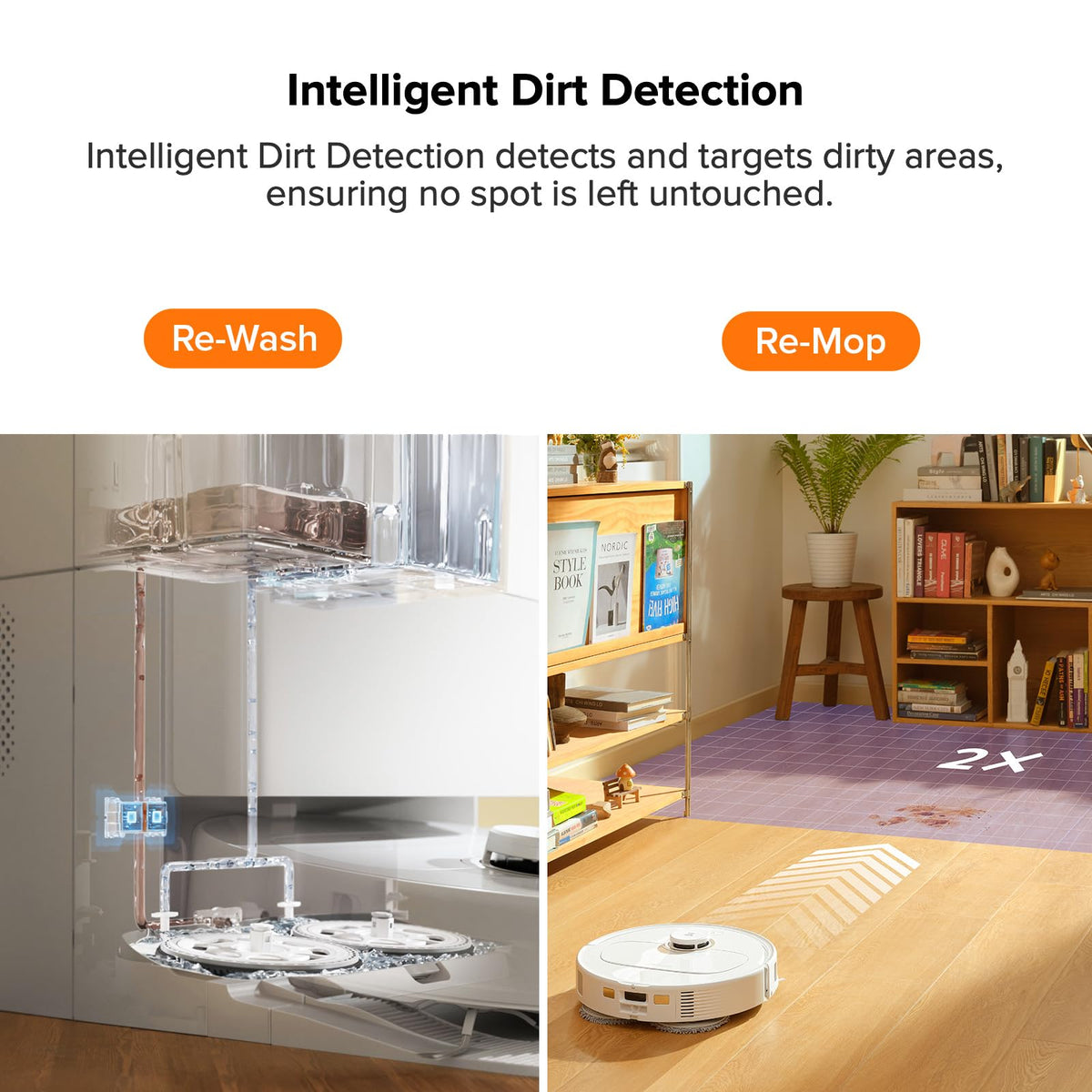 Robot Vacuum and Mop with 7,000 Pa Suction, Hot Water Mop Washing, Auto Dry, Qrevo Pro