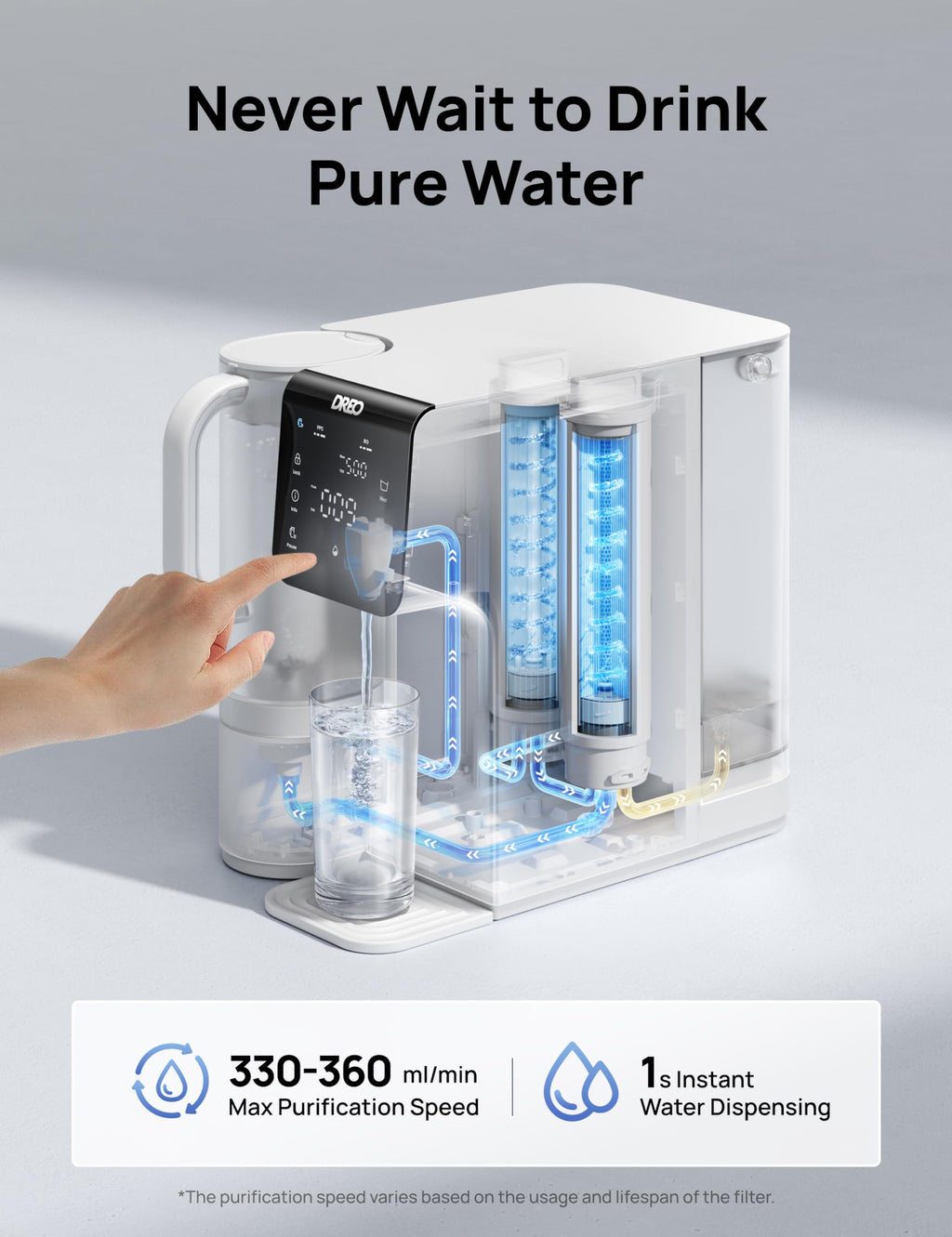 WF511 7 Stage Reverse Osmosis Filter Removes 99.99% Contaminants Install Free TDS Reduction BPA Free Pitcher