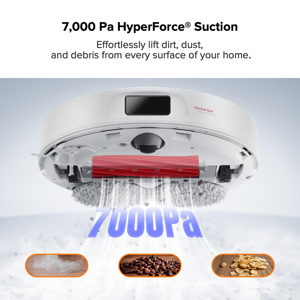 Robot Vacuum and Mop with 7,000 Pa Suction, Hot Water Mop Washing, Auto Dry, Qrevo Pro